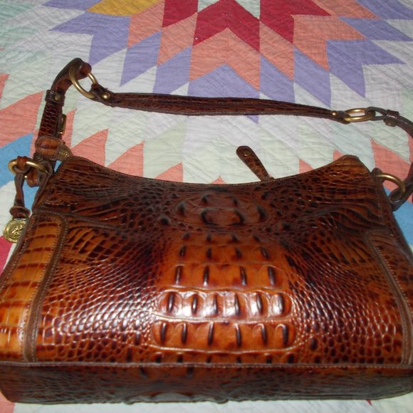 Brahmin Pecan Brown Alligator Handbag - Picture 2 of 11